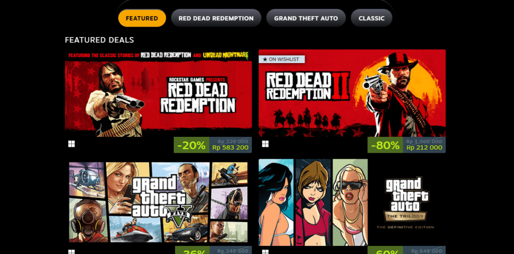 Rockstar Games Sale di Steam 2025 Hadirkan Red Dead Redemption 2 Hemat 80% 2